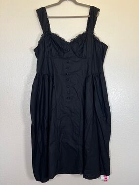 Cider milkmaid style black dress, size 3X
